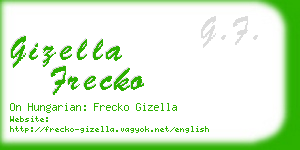 gizella frecko business card